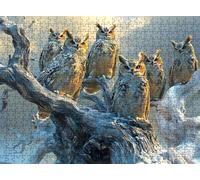 búho Árbol Puzzle de 6000 Piezas, Juego de Mesa Familiar de Madera - Rompecabezas Adultos para Toda La Familia, Rompecabezas Educativo DIY y Antiestrés - con Mapa de Referencia, 179 x 105 cm f0-719