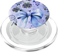 Búho Azul con Estampado Bohemio y Coqueta de Animales brujos, atrapasueños PopSockets PopGrip para MagSafe