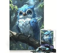 Búho Azul posado en una Rama Rompecabezas de 1000 Piezas para Adultos Estimula la Memoria, Evita distracciones y CREA una Sorpresa Festiva (38x26cm)