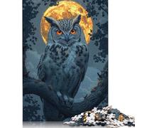 Búho bajo la Luna Llena - Rompecabezas para Adultos de 1500 Piezas, Divertidos Rompecabezas para niños a Partir de 12 años (85 x 57 cm)