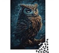 Búho Bosque Nocturno Puzzle de 1000 Piezas Puzzle para Adultos Papel Relajación Decoración Hogar 38x26cm/1000pcs