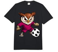 Búho - Búho de fútbol Comfort Colors Adult Heavyweight T-Shirt