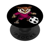 Búho - Búho de fútbol PopSockets PopGrip Adhesivo