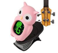 Búho clip de dibujos animados en sintonizador - 440Hz silicona LCD sintonizador de guitarra de medio | Lindo búho instrumento digital Tunr para guitarra bajo Ukuleles violín exacto pitch
