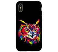 Búho Colorido Arco Iris Colores Pop Art Búho Búhos Carcasa para iPhone X/XS
