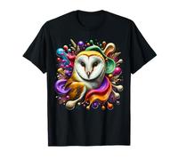 Búho común fresco con manchas de color Camiseta