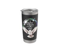 Búho común, Muevo las estrellas por nadie, magia, fantasía Vaso térmico de acero inoxidable de doble pared