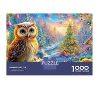 Búho con una Taza de Cacao Caliente Puzzle De 1000 Piezas Ideal para Hombres, Mujeres, Niños Y Ancianos 38x26cm/1000pcs