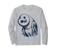 Búho Confundido - Búho Divertido de Cabeza torcida Manga Larga