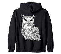 Búho Cría de Búho Niña Animal Búho Hombres Mujeres Búho Sudadera con Capucha