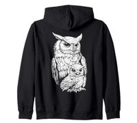 Búho Cría de Búho Niña Animal Búho Hombres Mujeres Búho Sudadera con Capucha