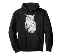 Búho Cría de Búho Niña Animal Búho Hombres Mujeres Búho Sudadera con Capucha
