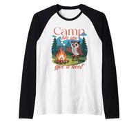 Búho de campamento, campamento como tú da un grito Camiseta Manga Raglan