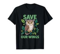 Búho de conservación de vida silvestre para ambientalistas amantes de la naturaleza Camiseta