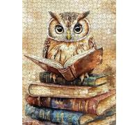 BúHo De Libros Puzzle 3000 Piezas, Rompecabezas Adultos Puzzle, Desafiante Puzzles de Decoración Juego de, Entretenimiento Juego Educativo para Toda la Familia, para Regalo Decoración DX0YL7-838