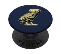 Búho de Minerva Athene Noctua, mitología Griega, símbolo de sabiduría PopSockets PopGrip Adhesivo