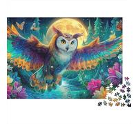 Búho de Sueños Colorido Puzzle de 1000 Piezas para Adultos Relajación Juego Familiar 70x50cm/1000pcs
