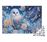 búho del Cielo estrelladoRompecabezas Clásico De 1000 Piezas Cartón Reciclado Piedra Preciosa Lotus Coordinación Ojo-Mano, Tiempo Libre, Regalo De Cumpleaños para Adolescentes 12+ 70x50cm/1000pcs