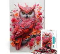 Búho en Vuelo silencioso, Rompecabezas de 1000 Piezas para Adultos, Juguete para ejercitar la Mente, Juego de Interior, Pieza de Arte de Corte preciso (38x52cm)
