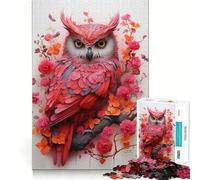 Búho en Vuelo silencioso, Rompecabezas de 1000 Piezas para Adultos, Regalos, Mejora la Memoria, relajación Mental, Corte Premium, cálida Sorpresa (50x75cm)