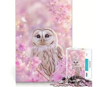 Búho Entre cerezos en Flor, Rompecabezas de 1000 Piezas para Adultos, Regalo, Juego de ingenio, Ocio, diversión, Calidad, diseño Atractivo (38x52cm)