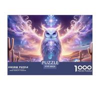 Búho Fantasía Cielo Estrellado Mágico Puzzle para Adultos Puzzle de 1000 Piezas Juego Relajante Familiar 38x26cm/1000pcs