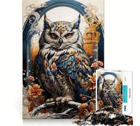 Búho Guardián Celestial Rompecabezas de 1000 Piezas para Adultos Juguete de desafío Mental Divertido en Conjunto Corte de Calidad (38x52cm)