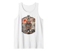 Búho Guerrero Ukiyo-e Arte Samurái Japonés Camiseta sin Mangas