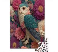 Búho Huge Flors in Bloom 70x50cm/1000pcs Puzzle Adecuado para Adultos Y Multitud Mayores De 14 Años