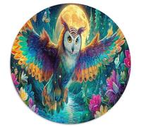 búho In Cosmos Puzzle Actividades Familiares 1000 Piezas Night Pájaro Juego De Rompecabezas Juego EduGatoivo para Niños Adultos 1000pcs (67.5x67.5cm)