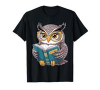 Búho Leyendo un Libro Búhos con Gafas Bibliotecario Camiseta