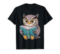 Búho Leyendo un Libro Búhos con Gafas Bibliotecario Camiseta