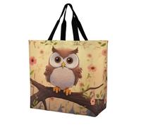 Búho Lindo Bolso De Hombro Impermeable Bolsa Tote Casual Tote Shopper Para Mujer Viajes Shopping