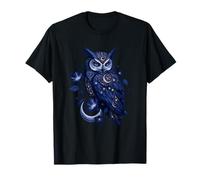 Búho Lunar Celestial, Cielo Nocturno Estrellado místico Camiseta