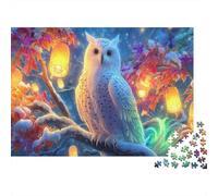 búho mágico Rompecabezas 1000 Piezas búho mágico Art Print Estéticos Y Desafiantes Entretenimiento Creativo Juguete Desafío Y Juego Educativo Regalos Para Adultos Y Niños Mayores De 8 Años 70x50cm/1