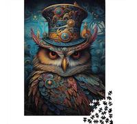 Búho Mecánico Estilo Steampunk Puzzle de 1000 Piezas Puzzle para Adultos Puzzle de Papel Puzzle para Toda la Familia Relajación Concentración Decoración Hogar Regalo Festivo 52x38cm/1000pcs