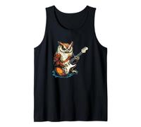 Búho musical que trae la energía de la guitarra para adultos y niños Camiseta sin Mangas