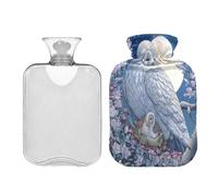 Búho Night Moon - Botella de agua caliente de viaje con cubierta suave, bolsas de agua de 2 L para aliviar el dolor muscular, bolsa Caliente para Dolores musculares