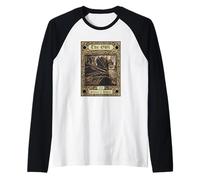 Búho Paciencia y Sabiduría Screech Bird Tarot gótico Camiseta Manga Raglan