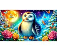 búho Puzzle de 1000 Piezas Cartón 100% Reciclado Juegos de Puzzles estimulantes 38x26cm/1000pcs