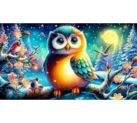 búho Puzzle de 1000 Piezas Regalos de cumpleaños para niños Mayores Juegos educativos clásicos 38x52cm/1000pcs