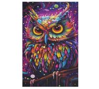 Búho Puzzle EnfFourmis 1000pcs, Puzzles de Madera - Kit de bricolaje Relax Juegos para adolescentes y adultos Regalos 78 × 53 cm