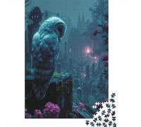 Búho Puzzle Imposible,desafío for Adults Graveyard Juego Educativo 1000 Piezas Obra De Arte De Juego De para Adultos Y Niños A Partir De 12 Años 1000pcs (75x50cm)