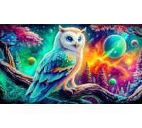 búho Puzzle Imposible,desafío para Adultos Juego Educativo 1000 Piezas Obra de Arte de Juego de para Adultos y Niños Mayores de 12 años 38x52cm/1000pcs