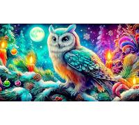 búho Puzzle Imposible,desafío para Adultos Juego Educativo 1000 Piezas Obra de Arte de Juego de para Adultos y niños 38x26cm/1000pcs