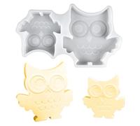 Búho, resina, artesanía de silicona, diseño de búho 3D realista para jabón, silicona antiadherente flexible para yeso de de arcilla, molde de postres para proyectos de chocolate de pastel de bric
