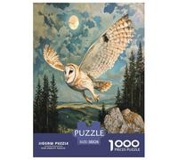 búho Rompecabezas Imposible,desafío para Adultos Entretenimiento Creativo 1000 Piezas Obra De Arte De Juego De para Adultos Y Niños A Partir De 12 Años 38x26cm/1000pcs