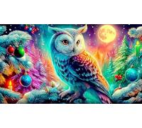 búho Rompecabezas Imposible,desafío para Adultos Juego Educativo 1000 Piezas Obra de Arte de Juego de para Adultos y Niños a Partir de 12 Años 38x52cm/1000pcs