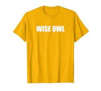 Búho Sabio Camiseta, Hombre, Dorado Brillante, XXL