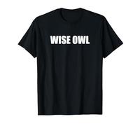 Búho Sabio Camiseta, Hombre, Negro, S